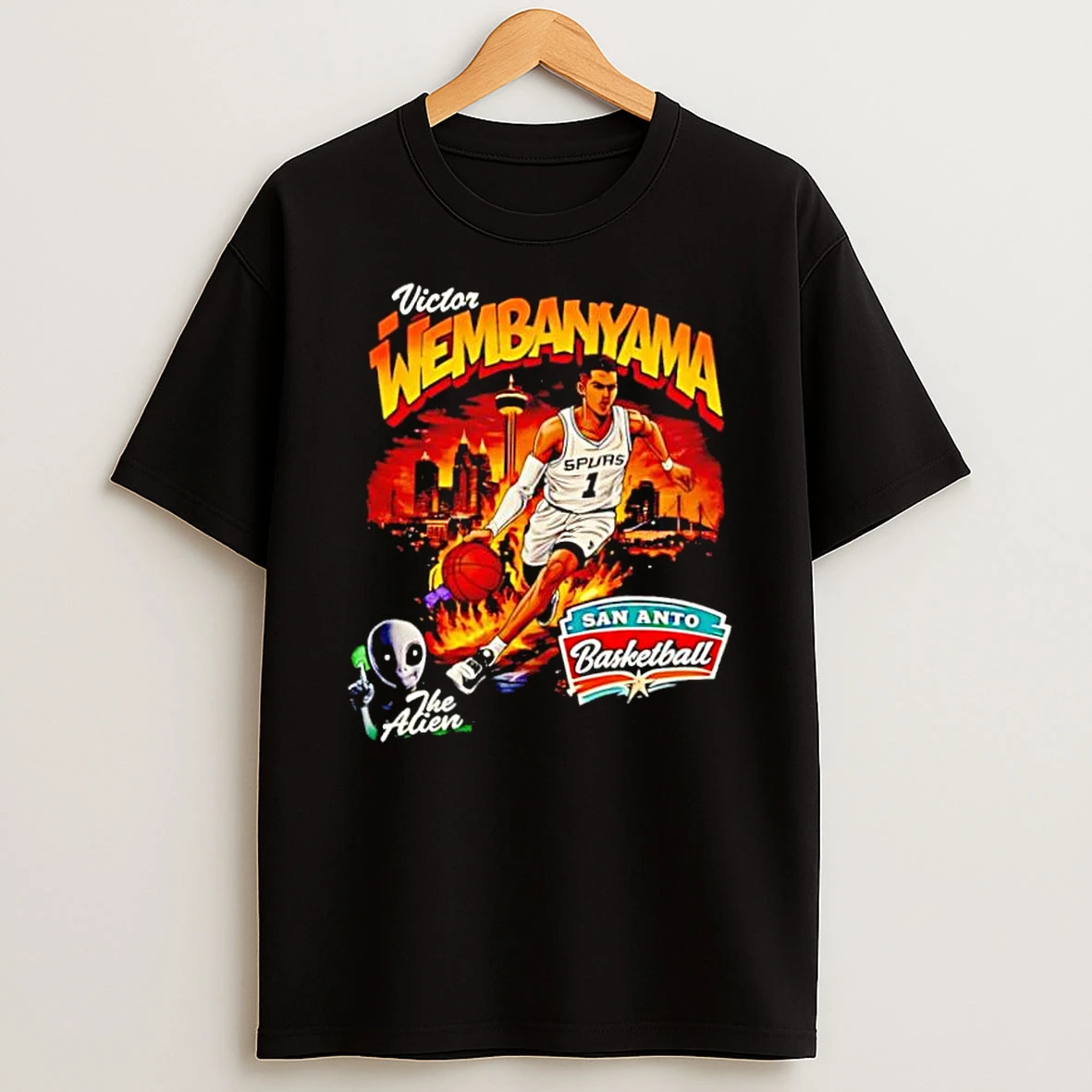 Victor Wembanyama San Antonio Basketball The Alien Spurs Shirts