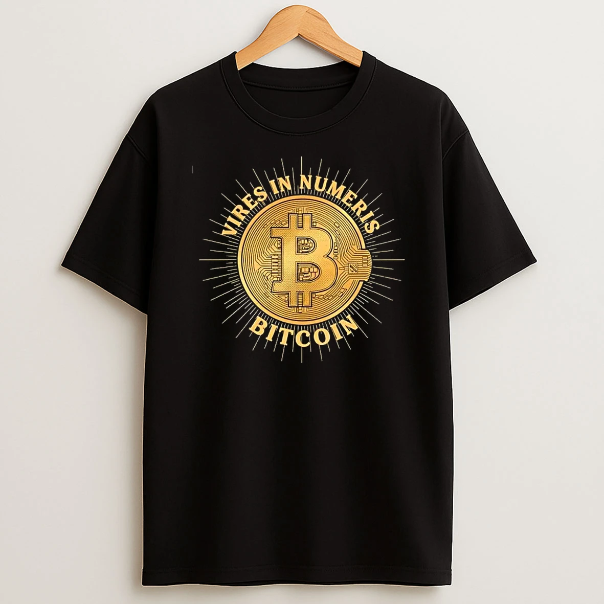 Vires In Numeris Btc Gold Bitcoin Shirts