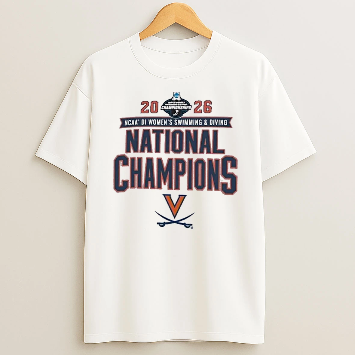 Virginia Cavaliers 2026 Ncaa Womens Swimming Diving National Champions Shirts