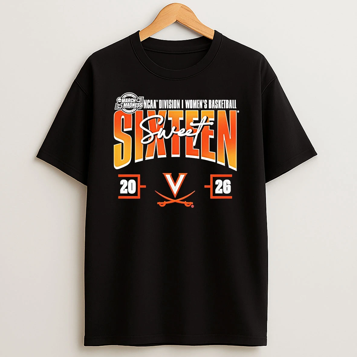 Virginia Cavaliers Womens 2026 Ncaa Womens Basketball Tournament March Madness Sweet 16 Shirts