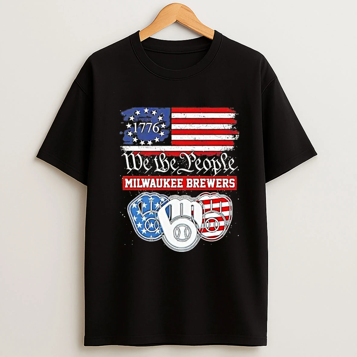We The People Milwaukee Brewers American Since 1776 Shirts