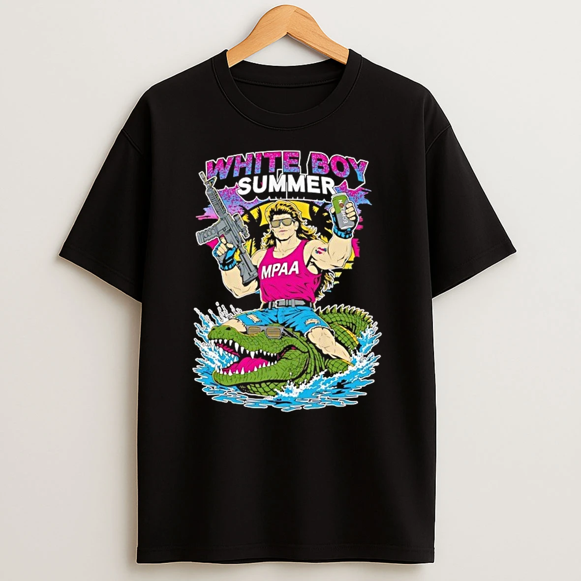 White Boy Summer Mpaa Riding Alligator Graphic Shirts