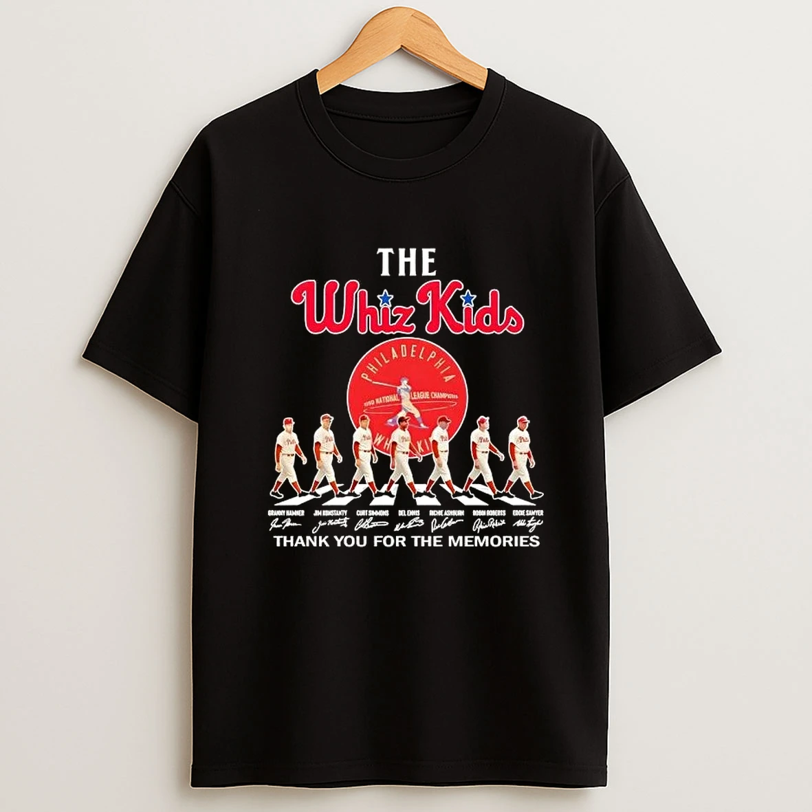Whiz Kids Philadelphia Phillies Legends Abbey Road Thank You For The Memories Signatures Shirts