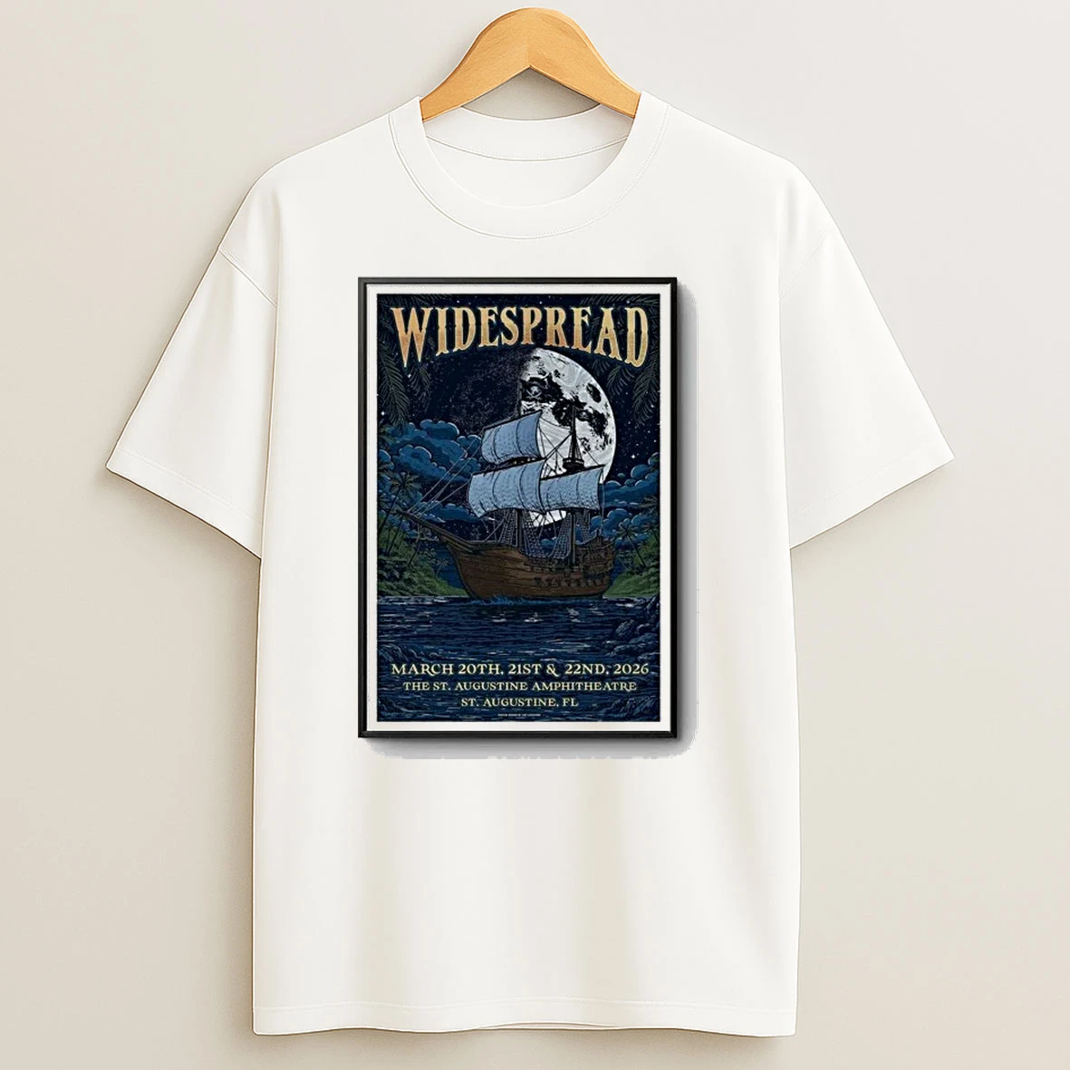 Widespread Panic Mar 21 22 2026 Saint Augustine Amphitheatre Shirts
