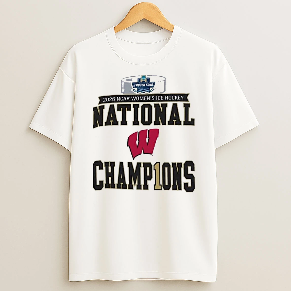 Wisconsin Badgers 2025 Ncaa Frozen Four Womens Ice Hockey National Champions Locker Room Shirts