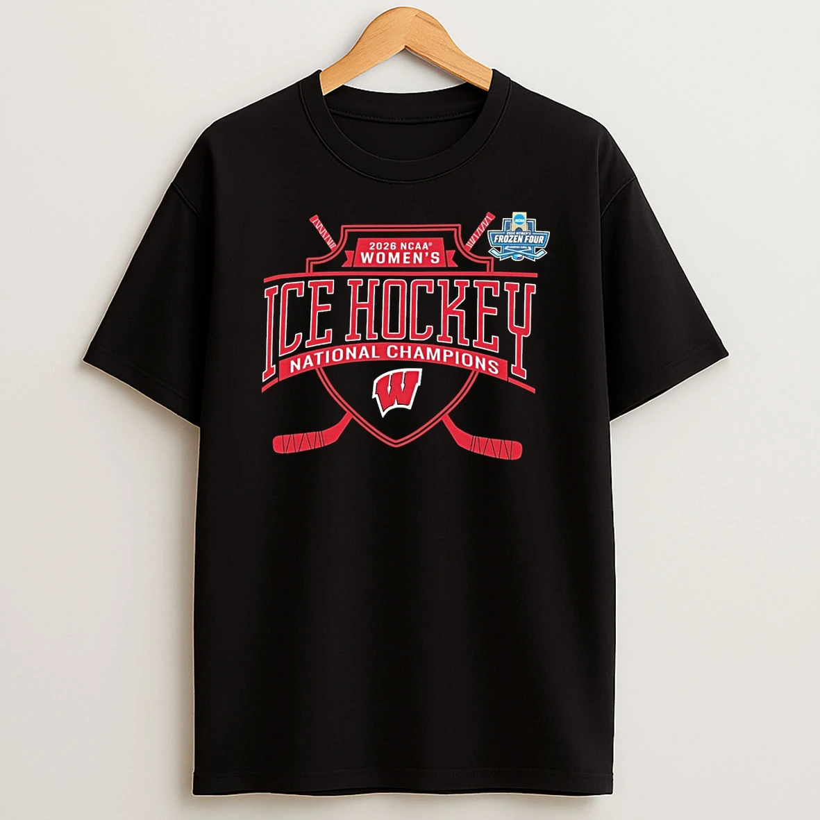 Wisconsin Badgers Champion Womens Ice Hockey National Champs 2026 Ncaa Frozen Four Shirts