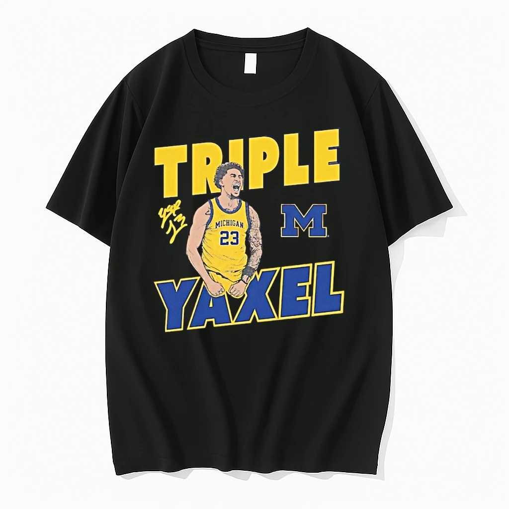 Yaxel Lendeborg Triple Yaxel Michigan Basketball Signature Shirts