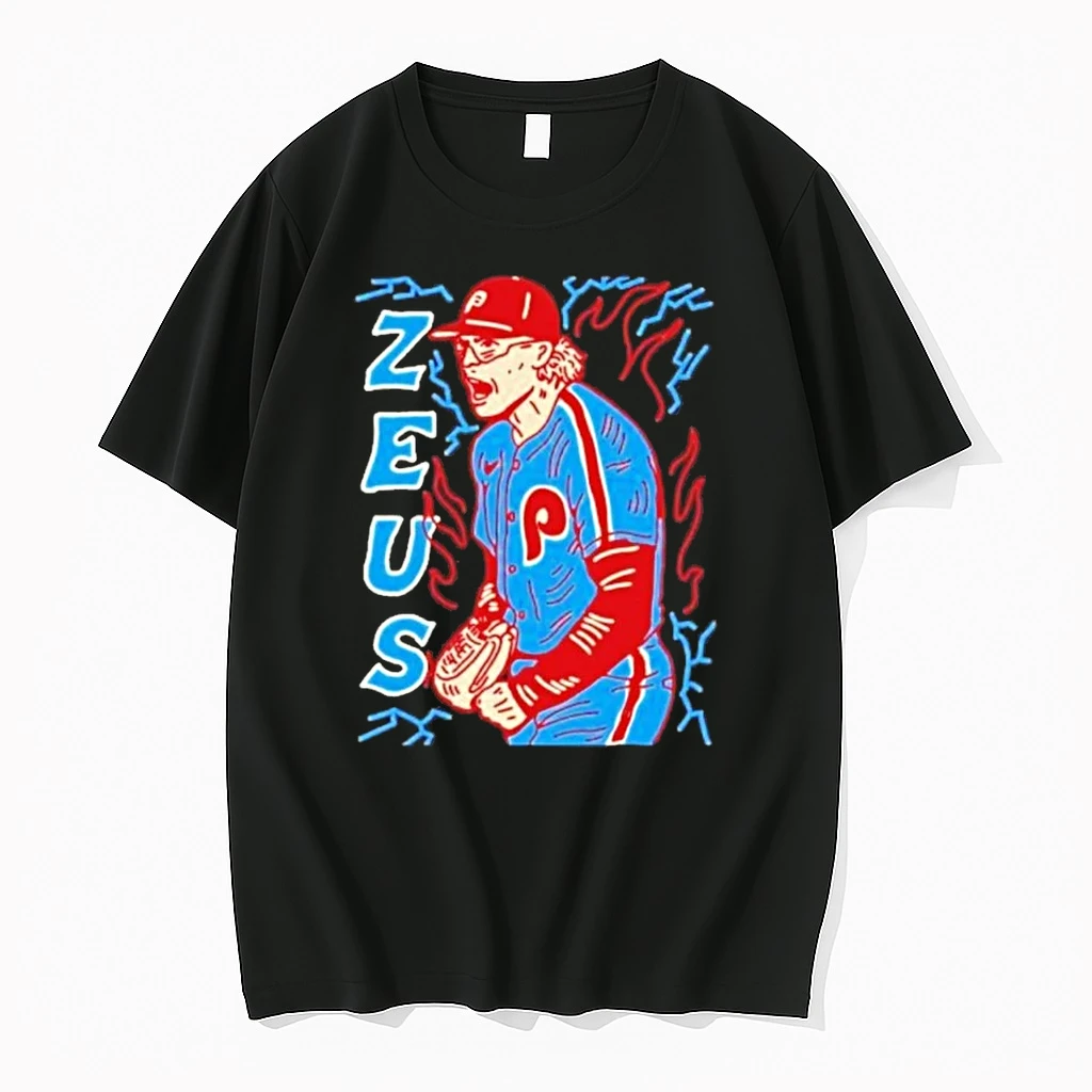 Zeus Philadelphia Phillies Baseball Pitcher Lightning Bolt Shirts