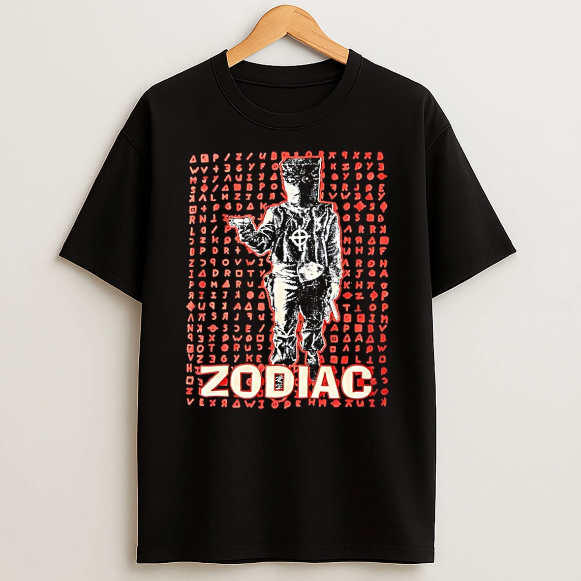 Zodiac Killer Cipher And Masked Figure Graphic Shirts