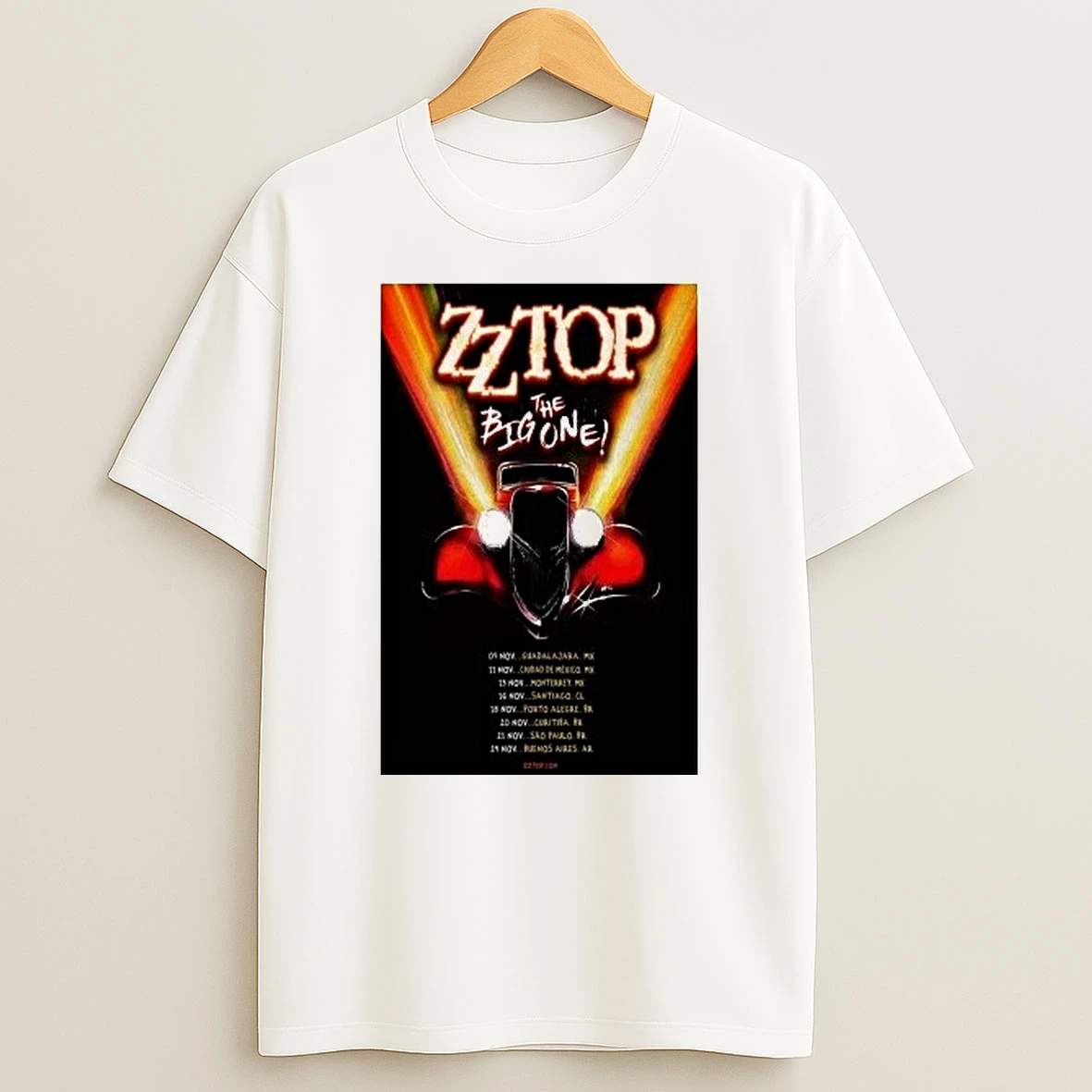 Zz Top Mexico And South America Tour 2026 Shirts