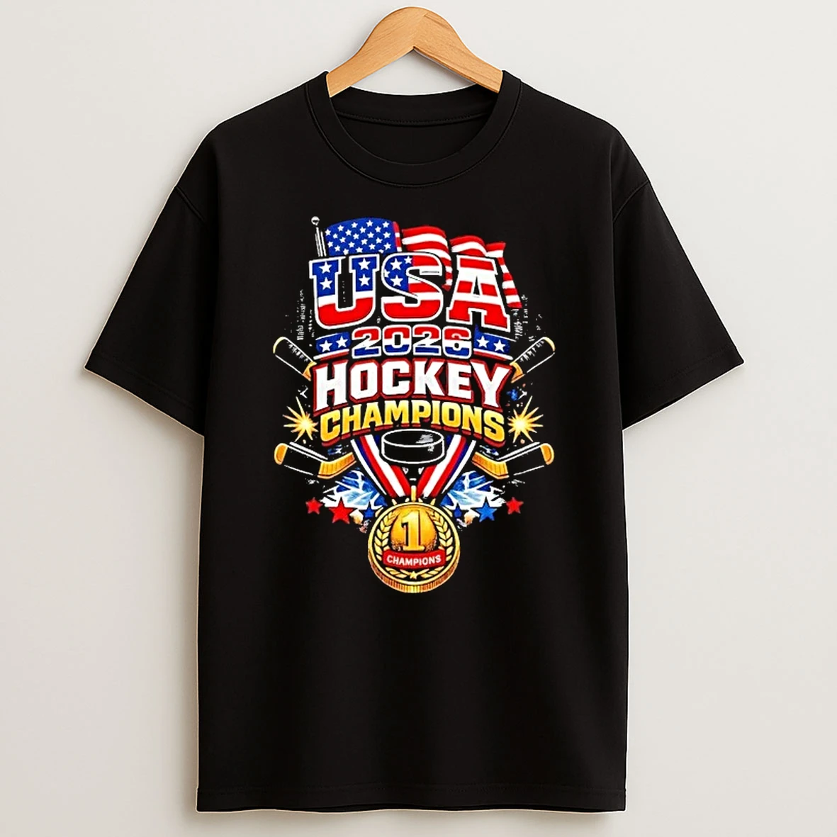 Usa Hockey 2026 Champs Gold Medal Championship Shirts