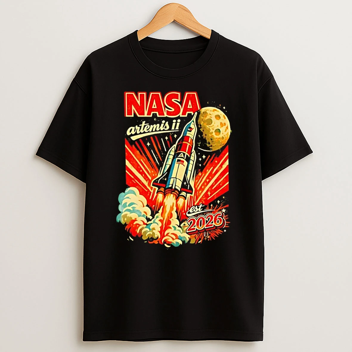 0wmynqtn Nasa Artemis Ii Rocket Launch Moon Mission Est 2026 Shirts