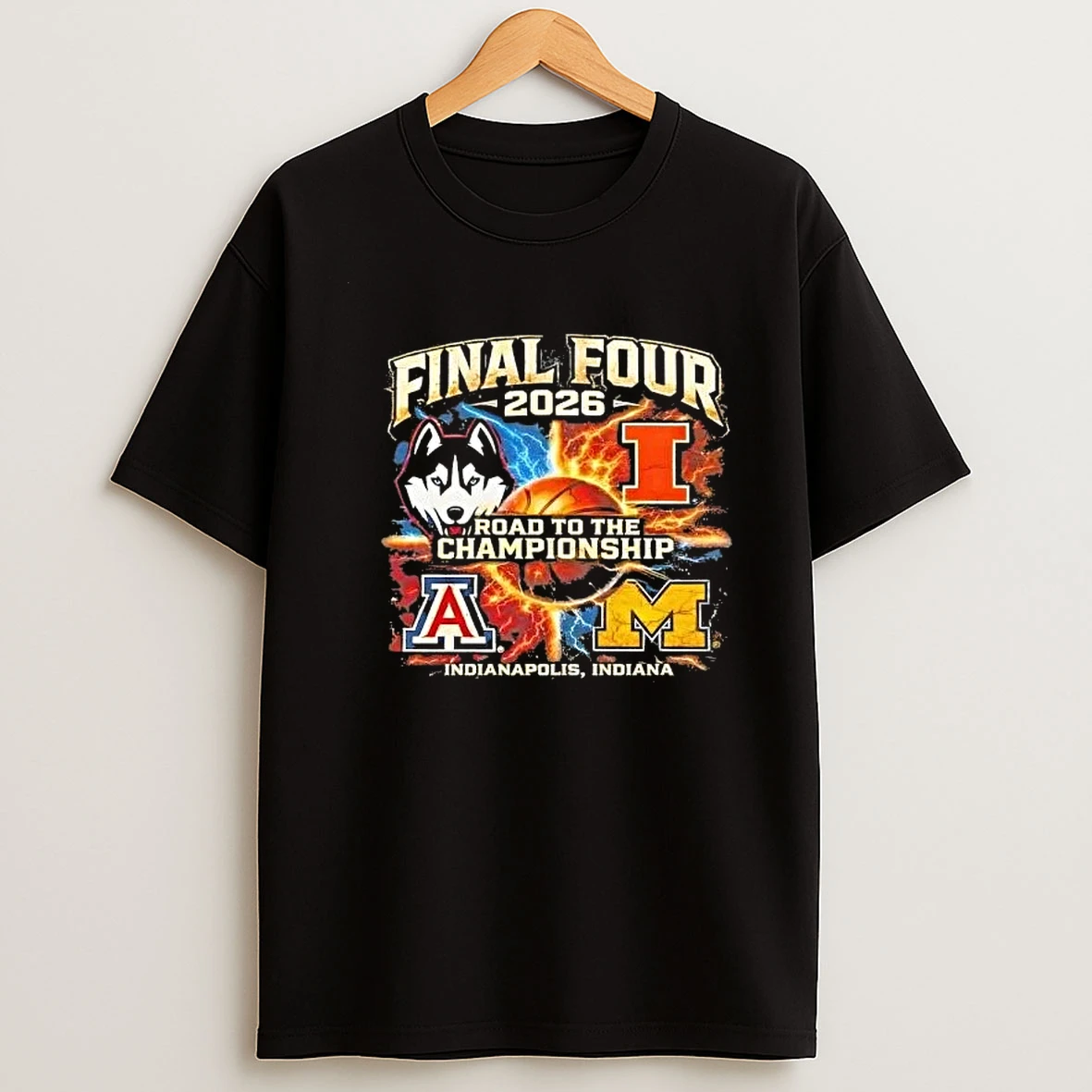 2026 Final Four Showtime Indianapolis Uconn Michigan Arizona Illinois Shirts