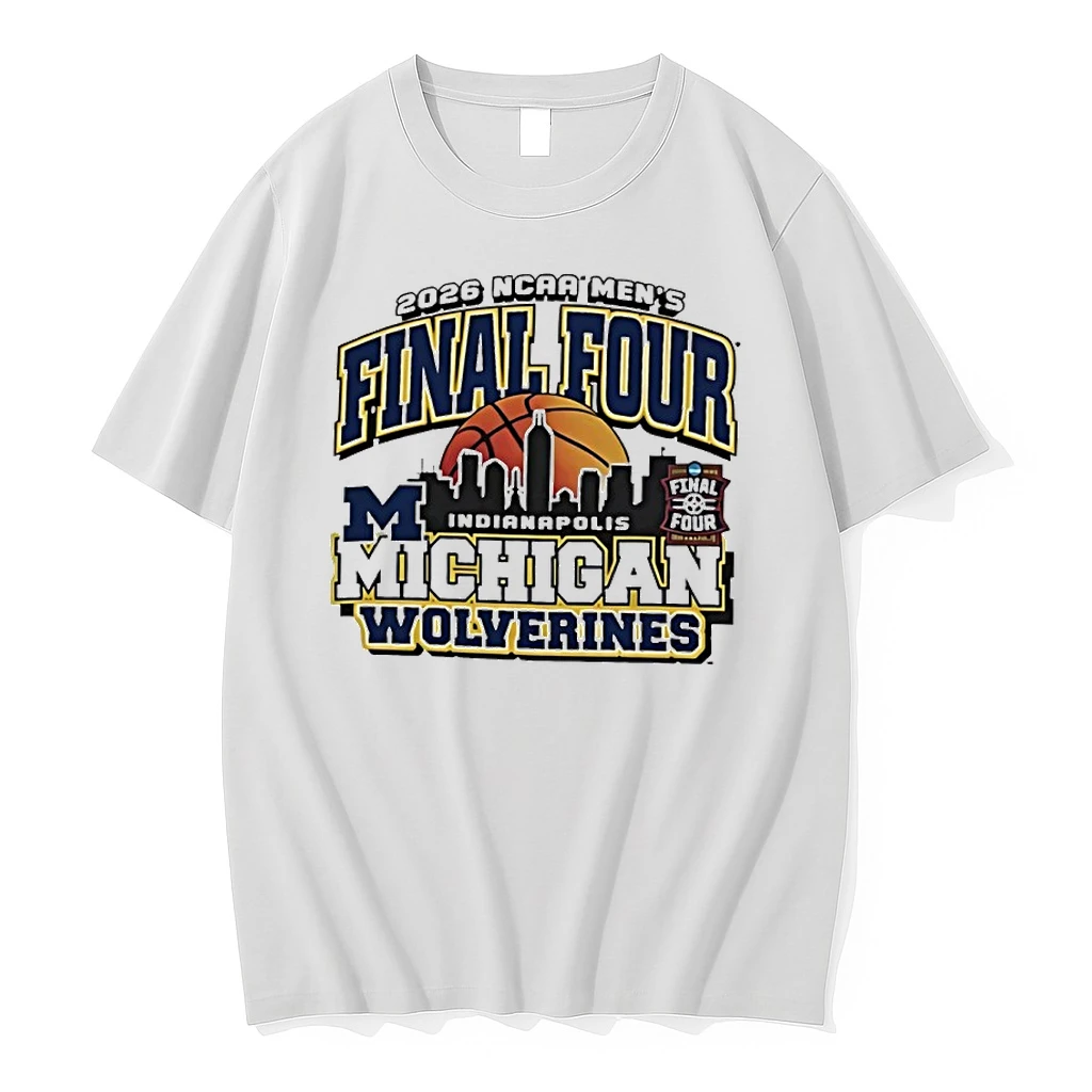 2026 Mens Basketball Final Four Michigan Wolverines Skyline Shirts
