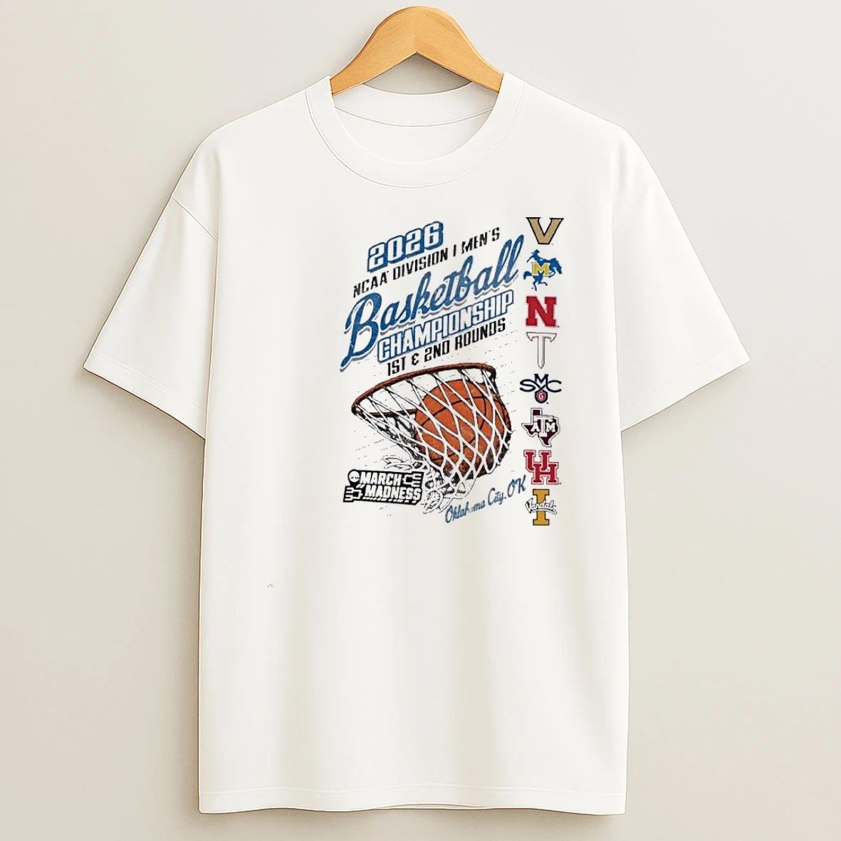 2026 Ncaa Di Mens Basketball Championship Regional 8 Teams Oklahoma City Oklahoma Shirts