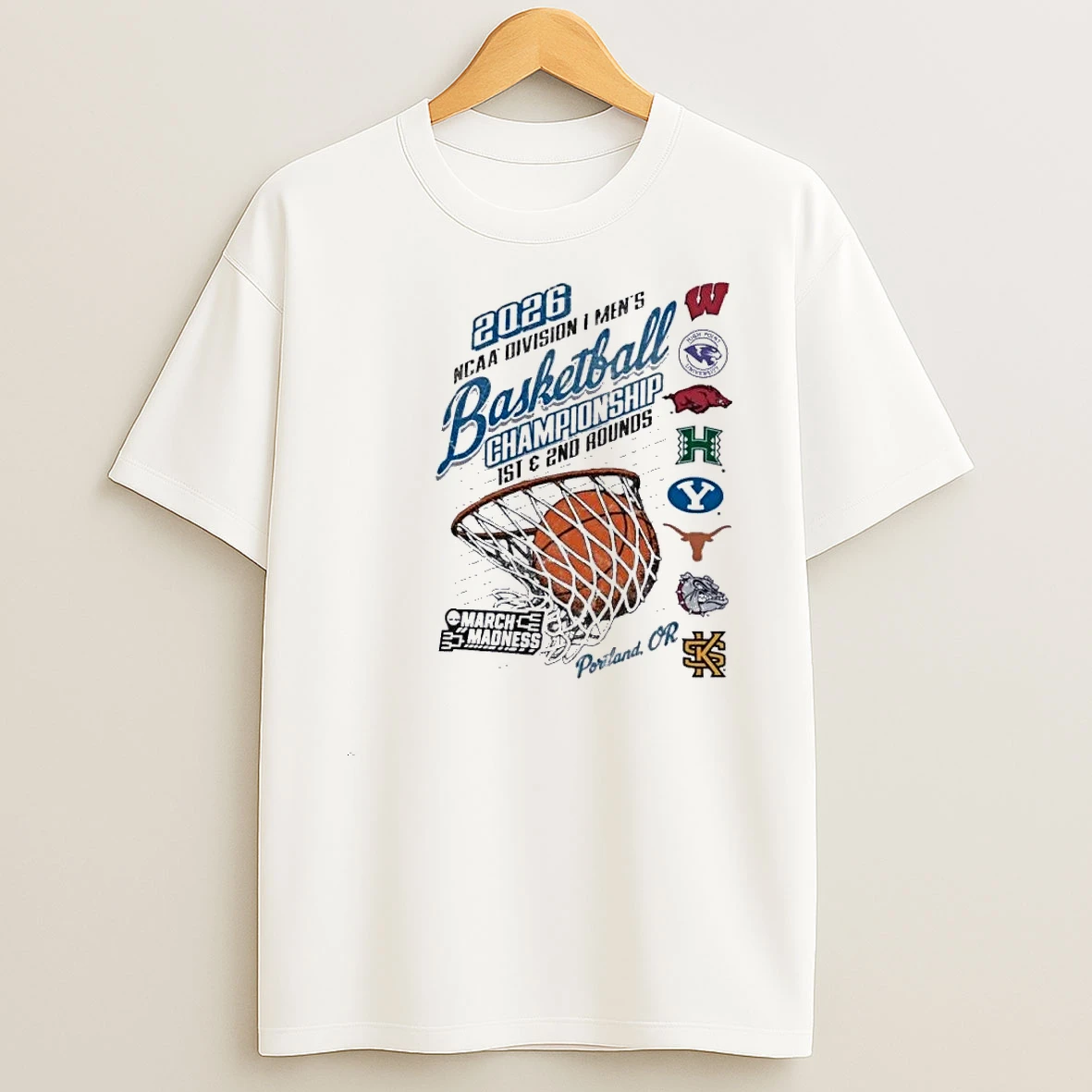 2026 Ncaa Di Mens Basketball Championship Regional 8 Teams Portland Oregon Shirts