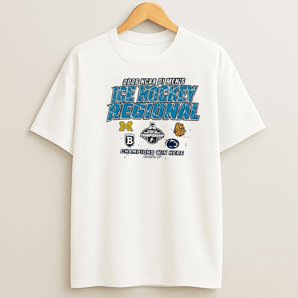 2026 Ncaa Di Mens Ice Hockey Albany Regional 4 Teams Shirts