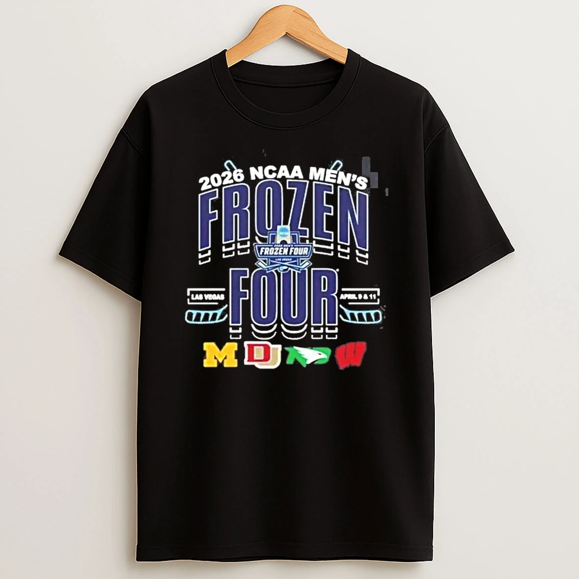 2026 Ncaa Frozen Four Las Vegas Teams Matchup Logo Shirts