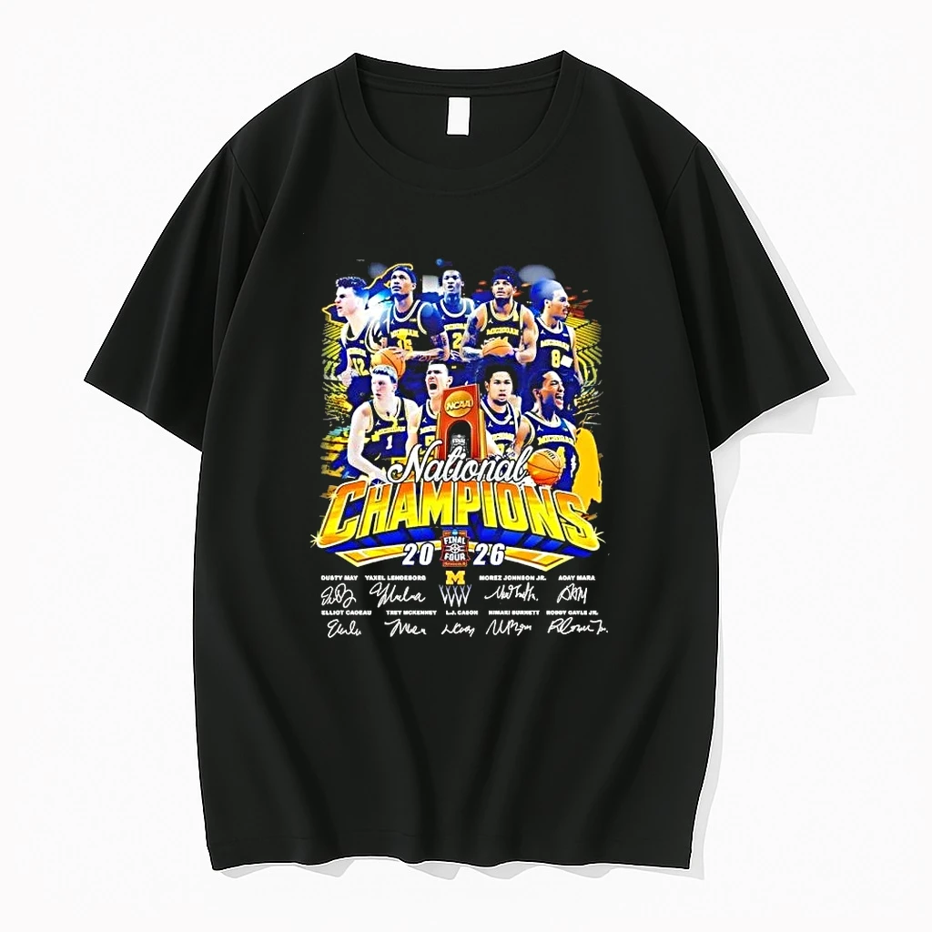 2026 Ncaa National Champions Michigan Wolverines All Names Players Signatures Shirts