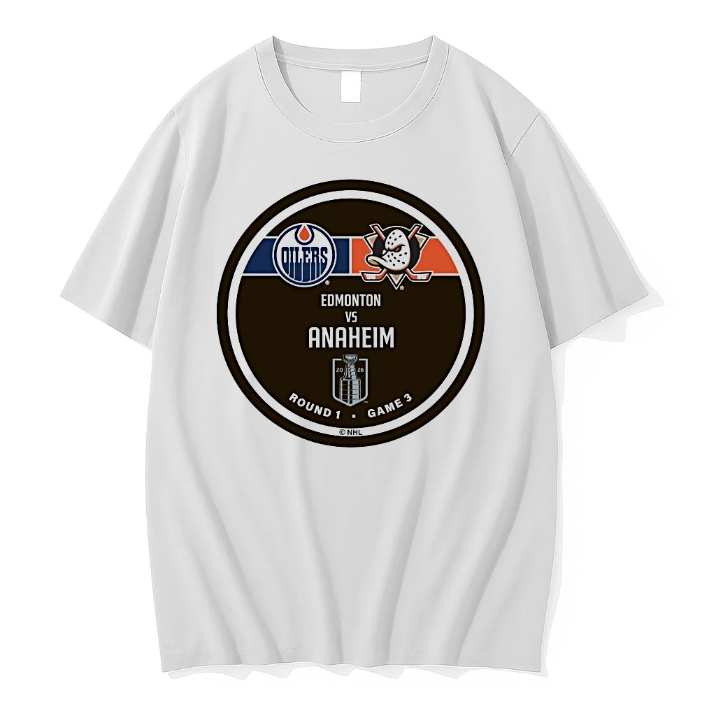 2026 Nhl Stanley Cup 2026 Round 1 Game 3 Edmonton Vs Anaheim Ducks Shirts