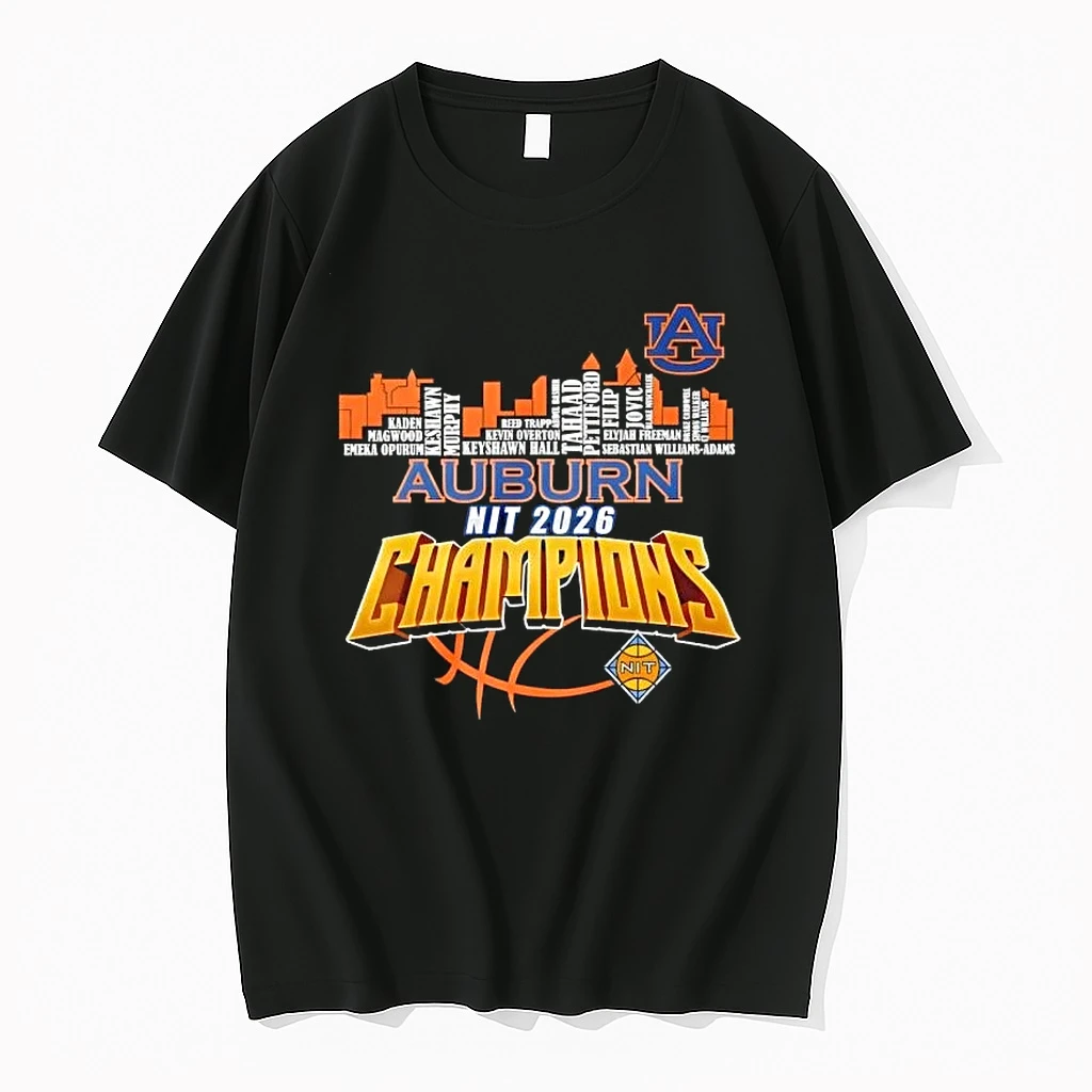2026 Nit Champions Auburn Tigers All Names City Skyline Shirts