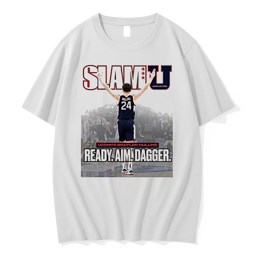 2026 Slam U Cover Uconn Huskies Braylon Mullins Ready Aim Dagger Shirts