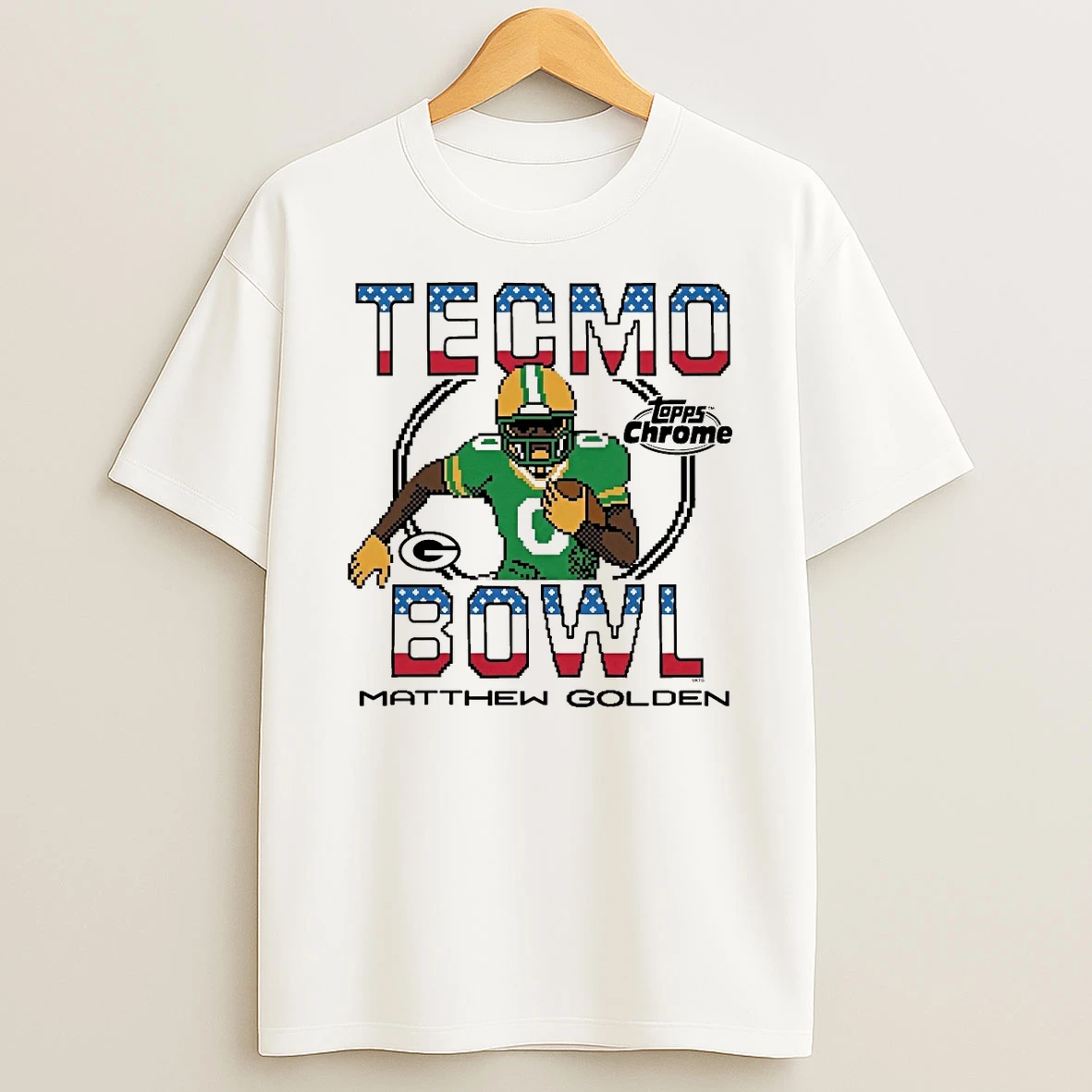 2026 Tecmo Bowl X Topps Chrome Green Bay Packers Nfl Matthew Golden Shirts