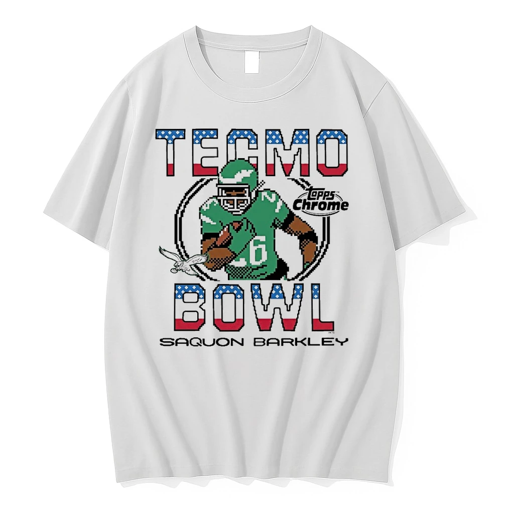 2026 Tecmo Bowl X Topps Chrome Philadelphia Eagles Nfl Saquon Barkley Shirts
