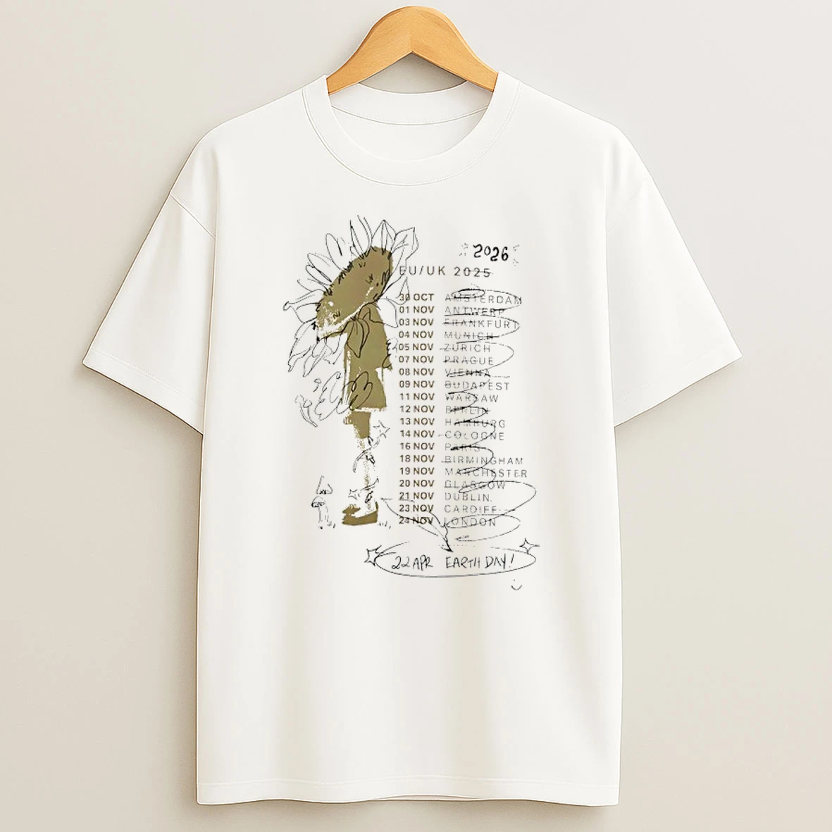 22 April Earth Day Tour 2026 Shirts