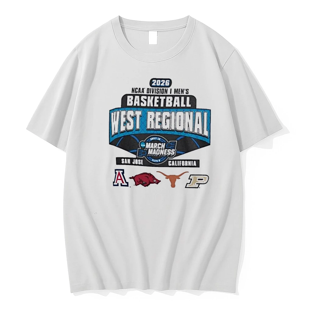 4 Team 2026 Ncaa Di Mens Basketball West Regional San Jose California Shirts