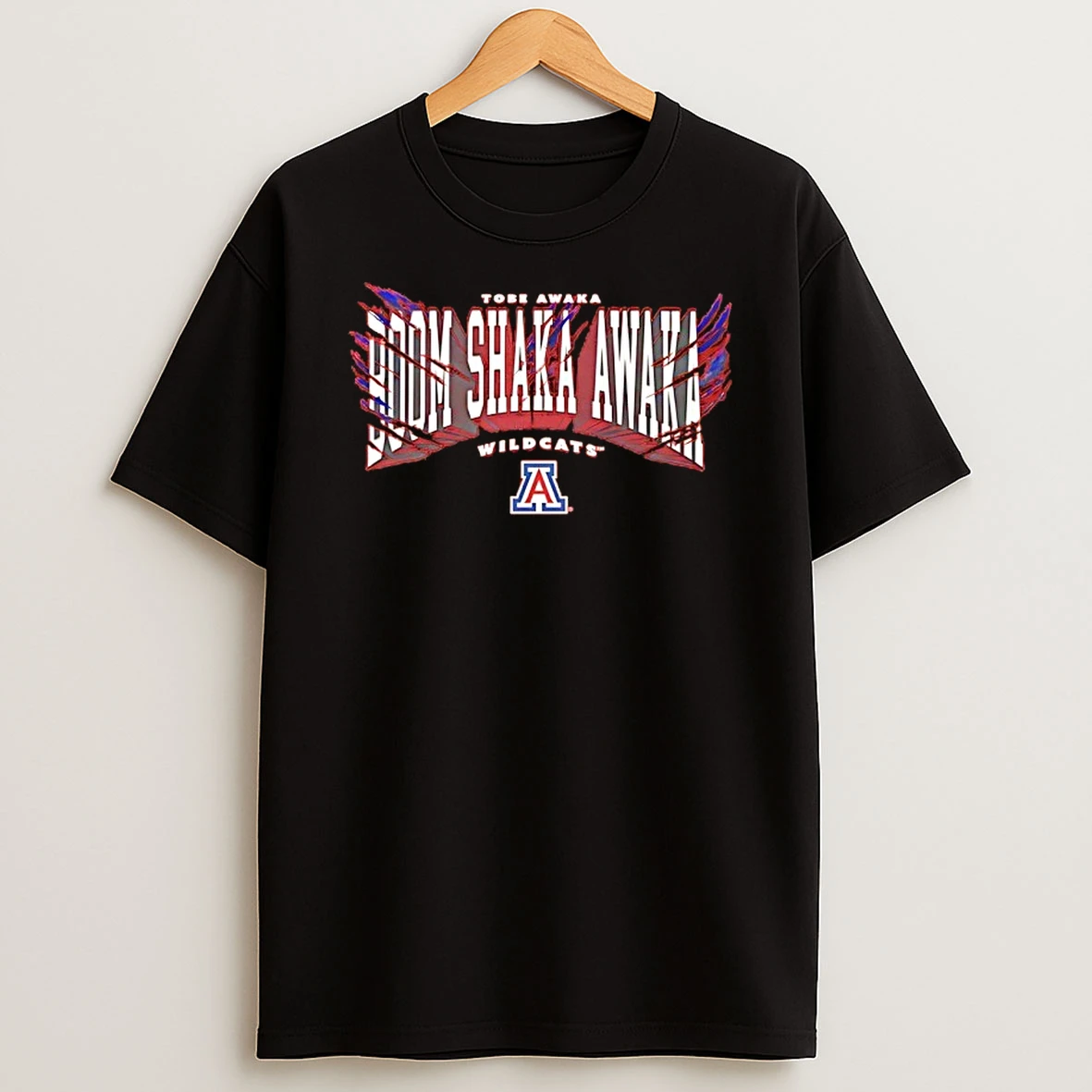 9hj9rjmp Tobe Awaka Arizona Wildcats Boom Shaka Awaka Shirts