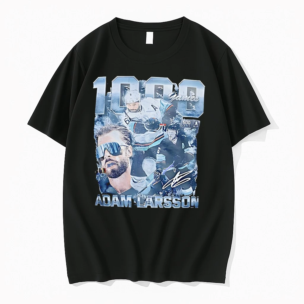 Adam Larsson Seattle Kraken Nhl Hockey 1000 Games Wanted Shirts