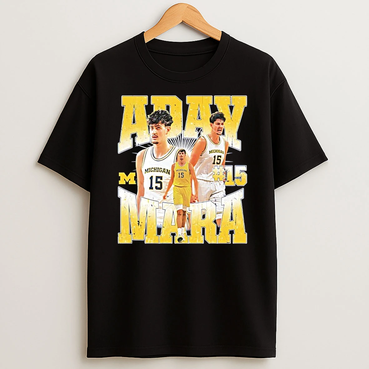 Aday Mara 15 Michigan Wolverines Mens Basketball Shirts