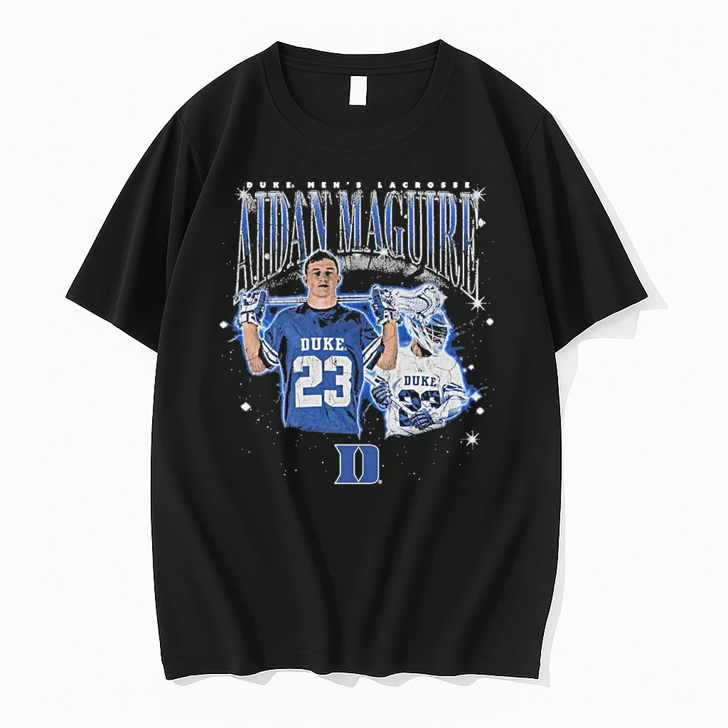Aidan Maguire 90s Streetwear Duke Blue Devils 2026 Ncaa Mens Lacrosse Shirts