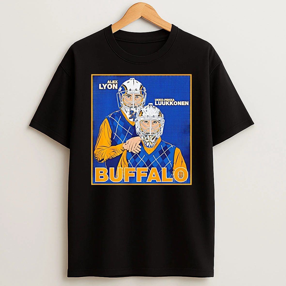 Alex Lyon And Ukko Pekka Luukkonen Buffalo Sabres Nhl Family Portrait Step Brothers Shirts