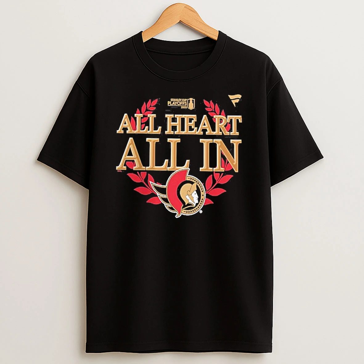 All Heart All In Ottawa Senators Black 2026 Nhl Playoff Hometown Slogan Legacy Shirts