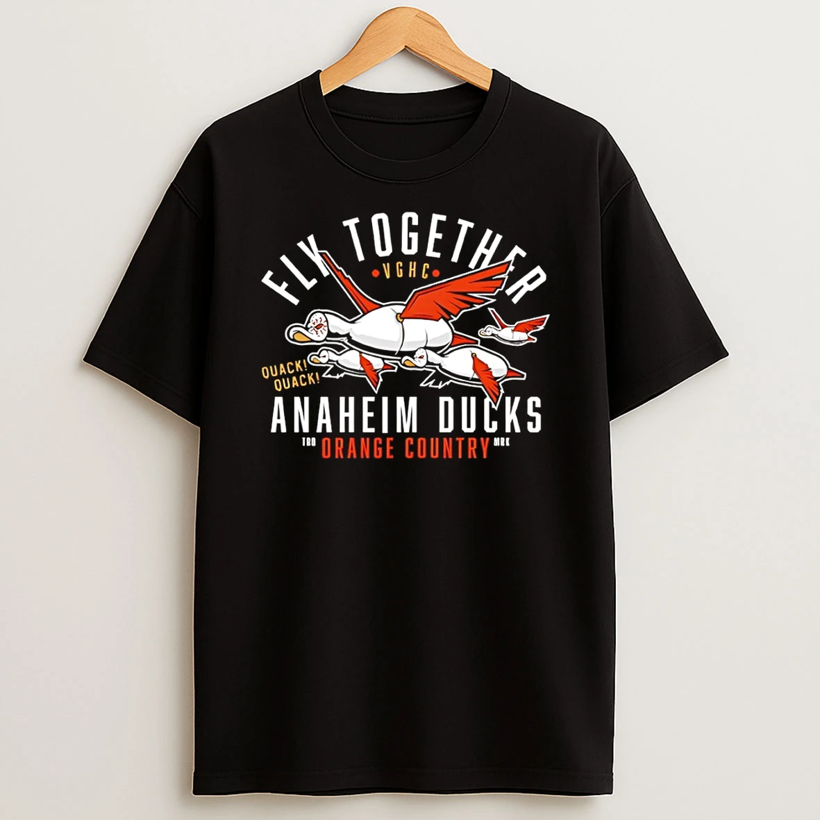Anaheim Ducks Fly Together Orange County Hockey Quack Quack Shirts