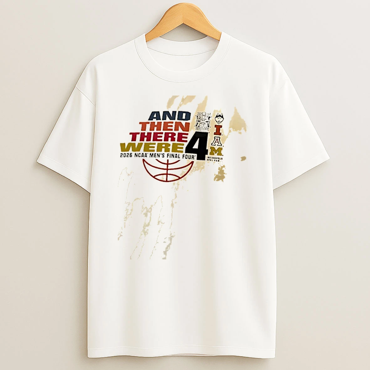And Then There Were 4 2026 Ncaa Mens Final Four Basketball Court Logo Shirts