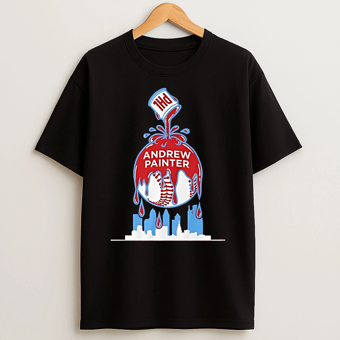 Andrew Painter Philadelphia Phillies Baseball Paint The Town Shirts