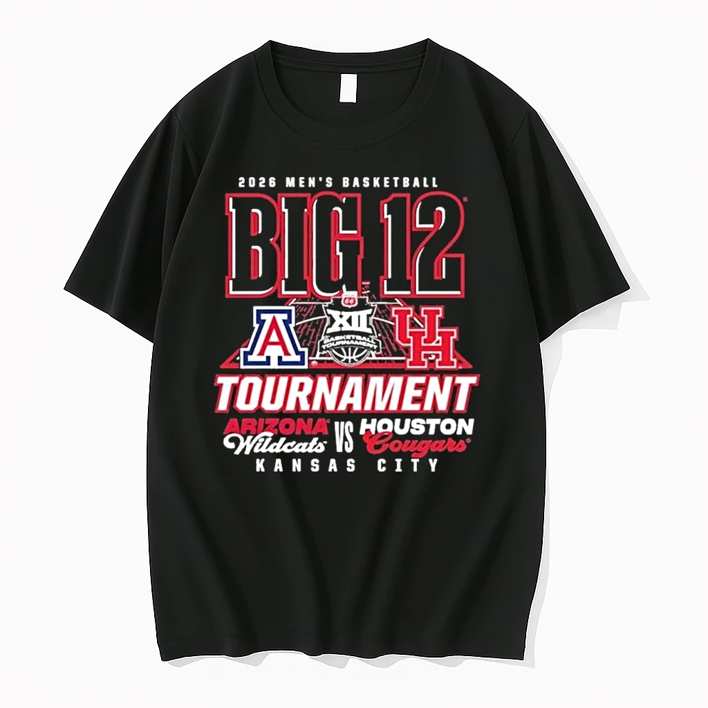 Arizona Vs Houston 2026 Big 12 Mens Basketball Tournament Championship Matchup Shirts