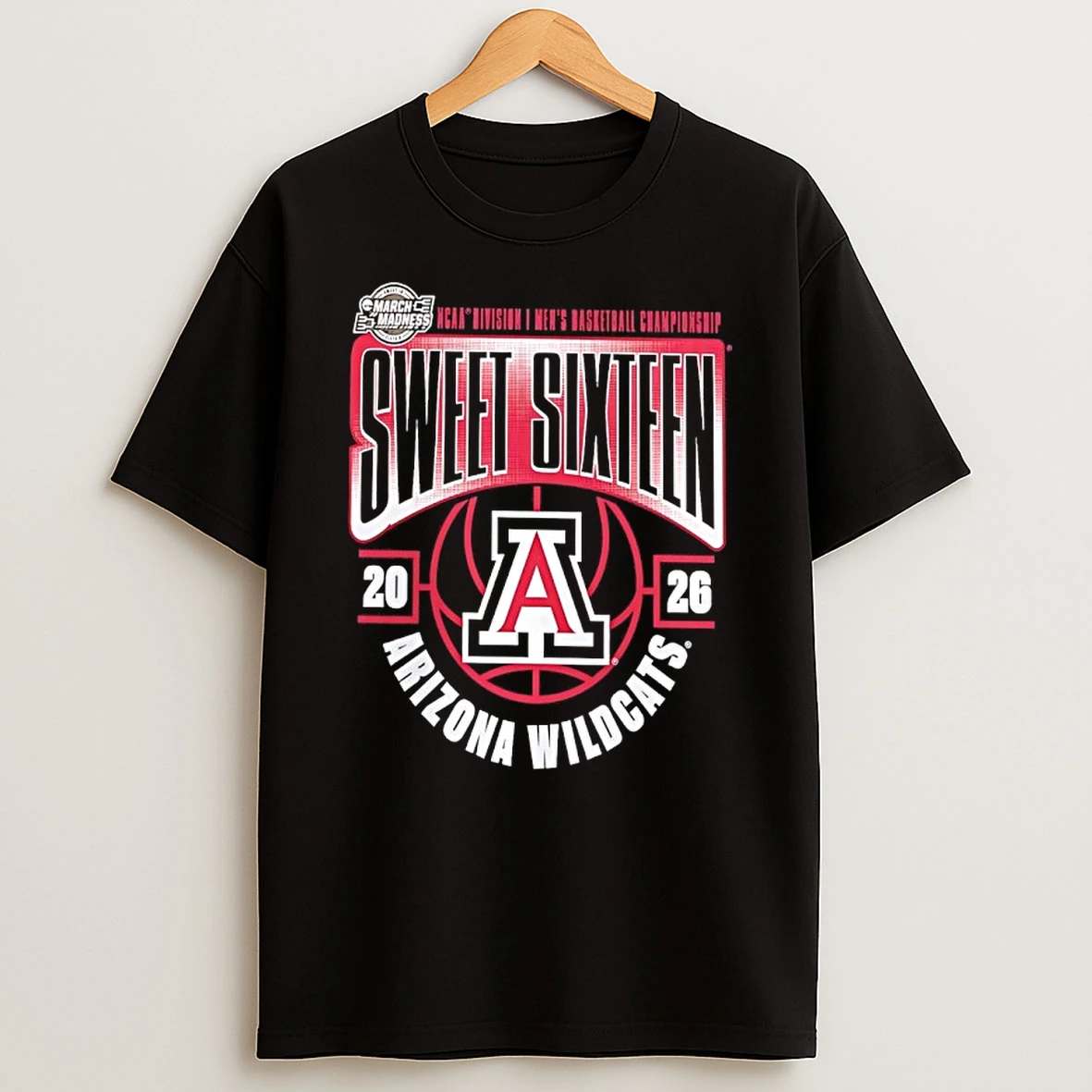 Arizona Wildcats 2026 Ncaa Mens Basketball Sweet 16 Shirts