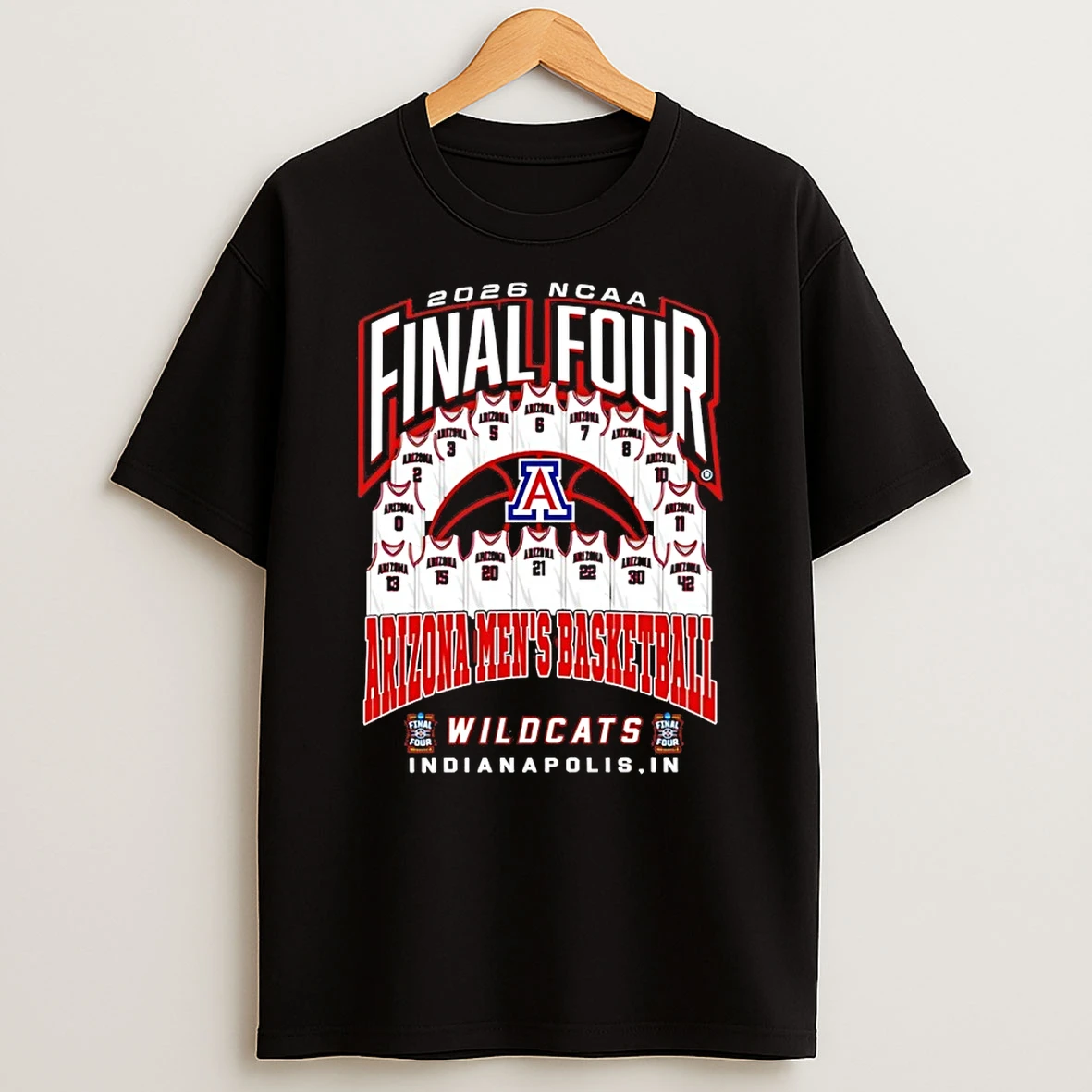 Arizona Wildcats Mens Basketball 2026 Ncaa Final Four Indianapolis Shirts