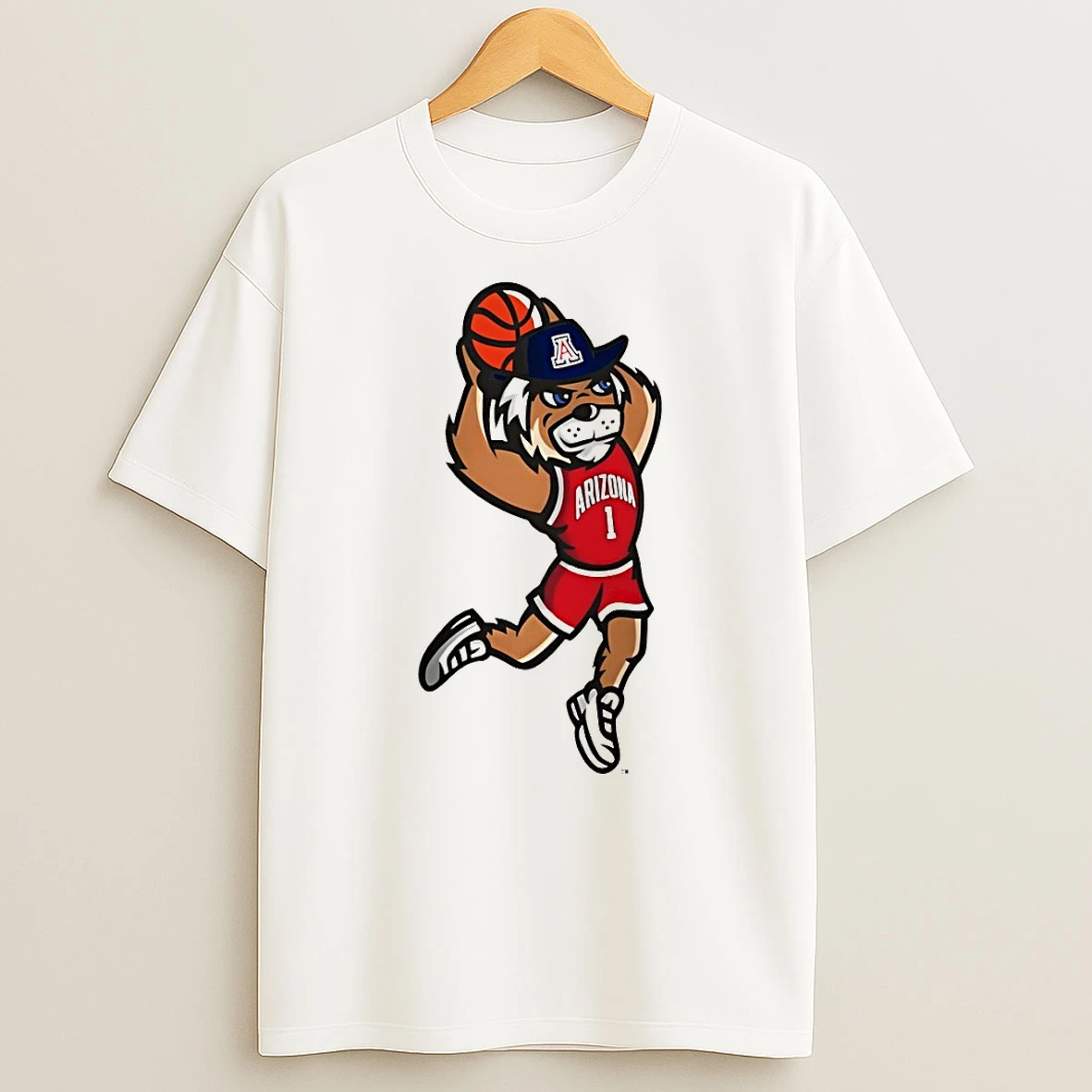 Arizona Wildcats Wilbur Slam Dunk Basketball Shirts