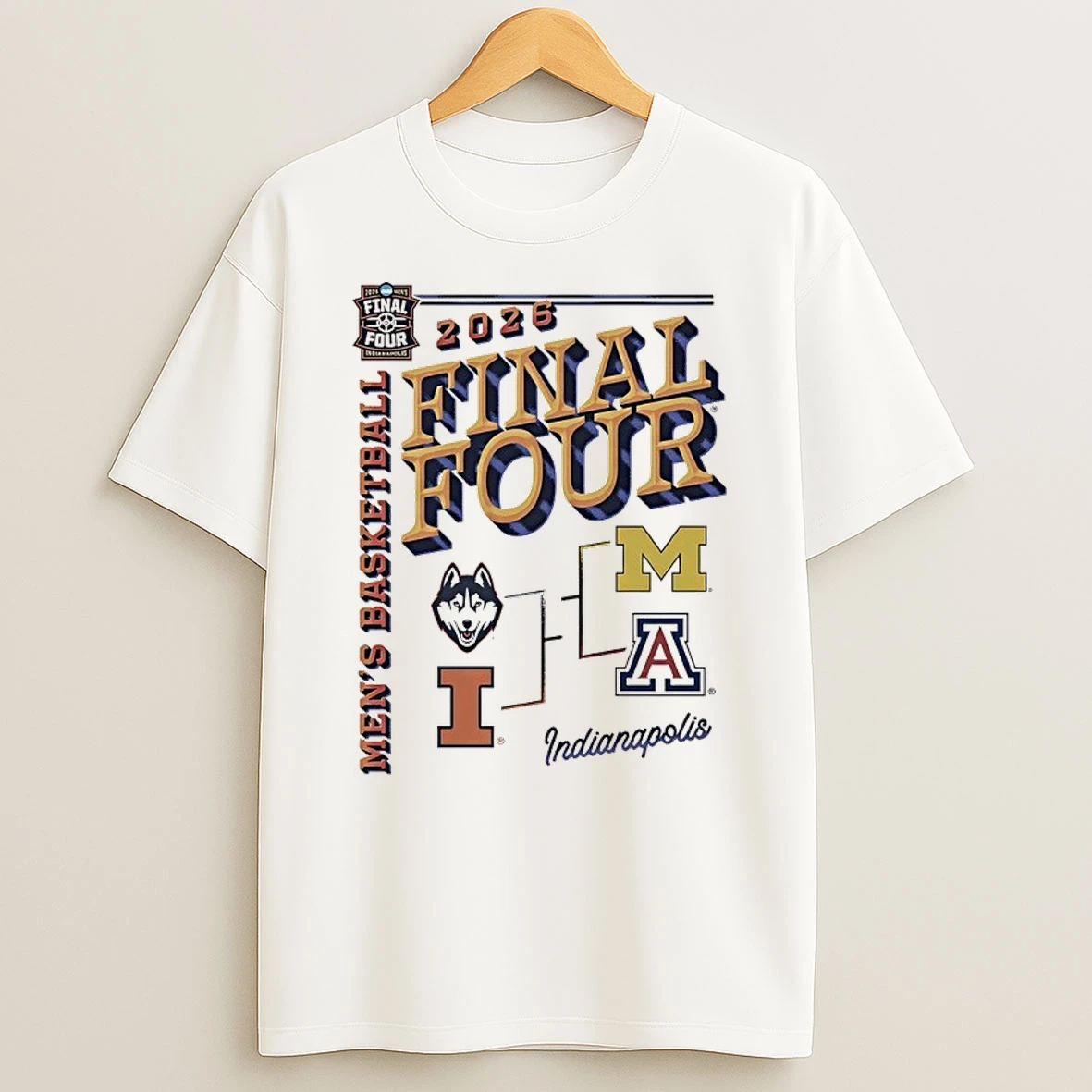 Arizona Wildcats Vs Michigan Wolverines 2026 Ncaa Mens Basketball Final Four Shirts