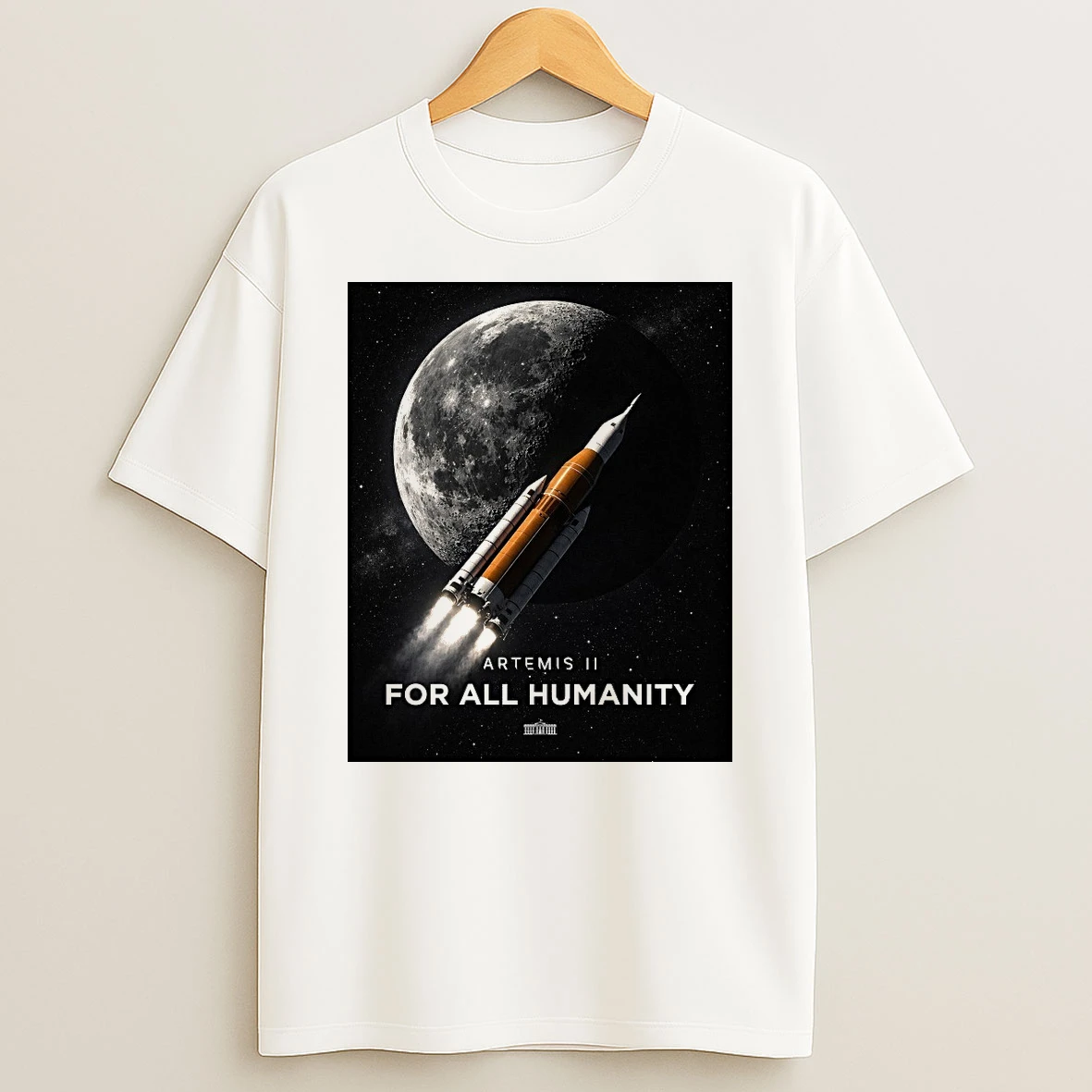 Artemis Ii For All Humanity The White House Shirts