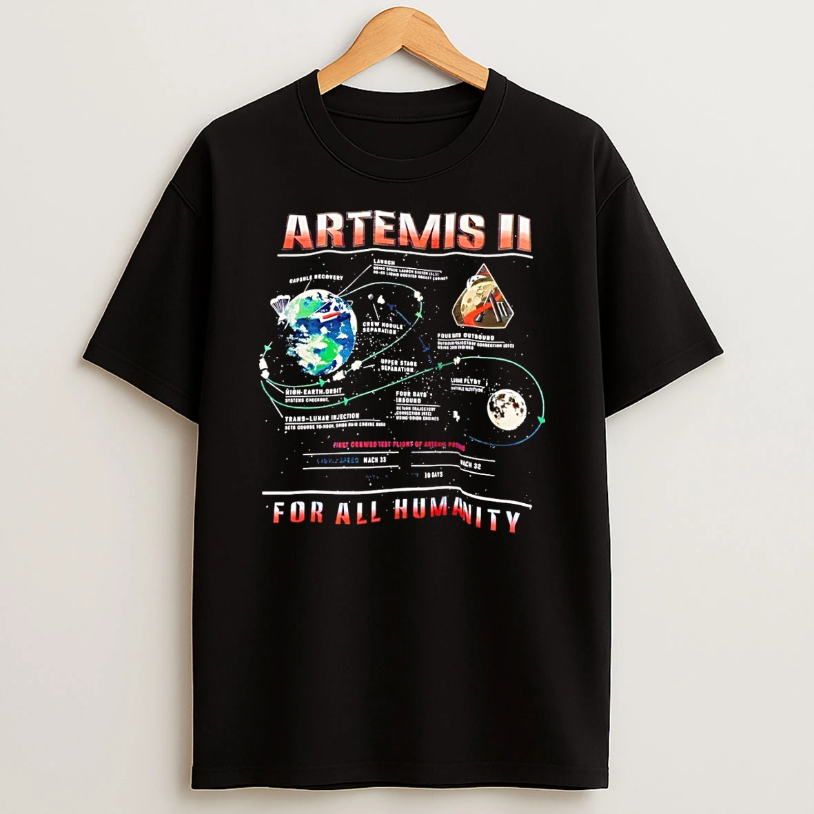 Artemis Ii Nasa For All Humanity Shirts