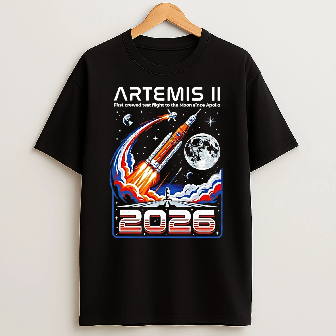 Artemis Ii Rocket Launch First Crewed Test Flight To The Moon Since Apollo 2026 Shirts