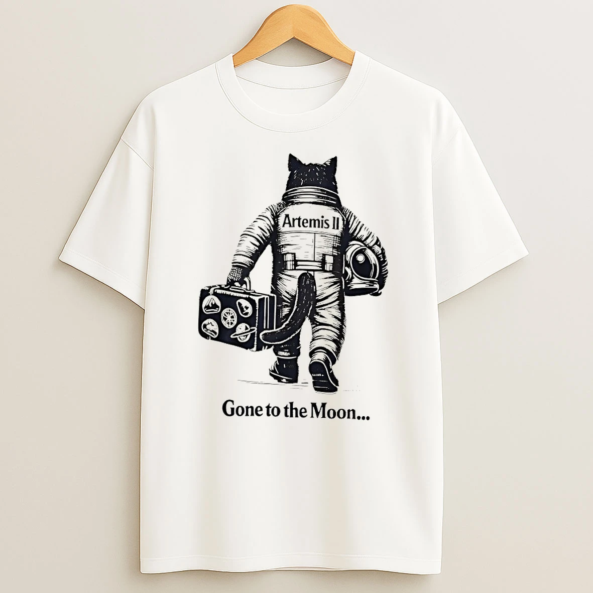 Artemis Ii Mission Cat Astronaut Gone To The Moon Shirts