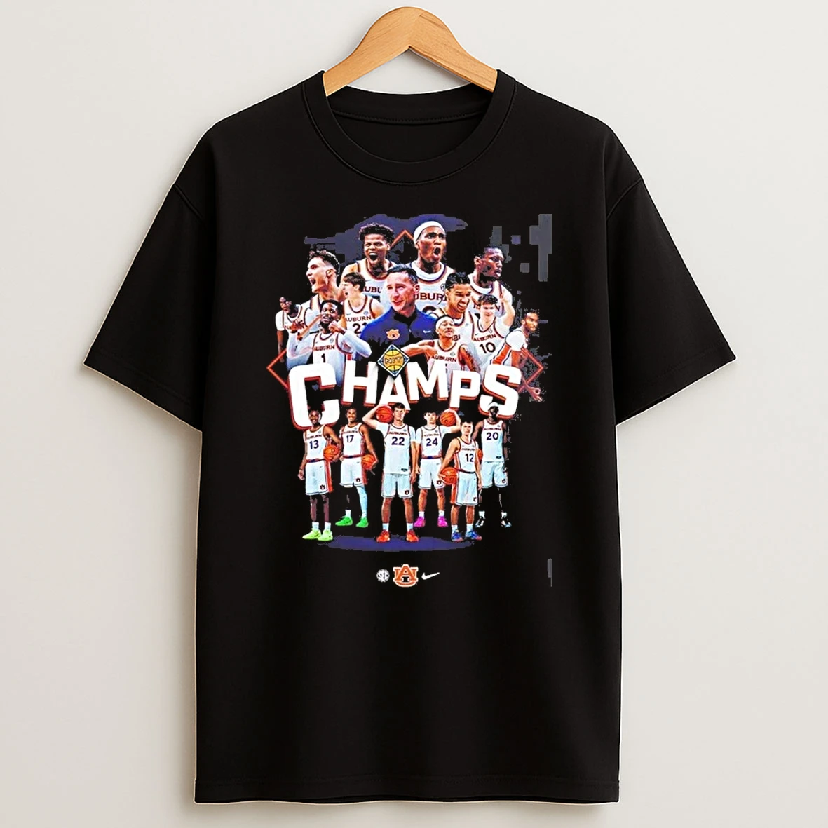 Auburn Tigers Mens Basketball 2026 Nit Champions Team Members Shirts