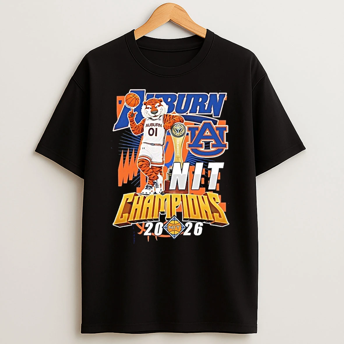 Auburn Tigers Won The 2026 Nit Championship Mascot Trophy Shirts